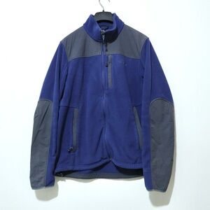 LL Bean Fleece Jacket Mens Size “Medium” Navy Blue Full Zip VTG